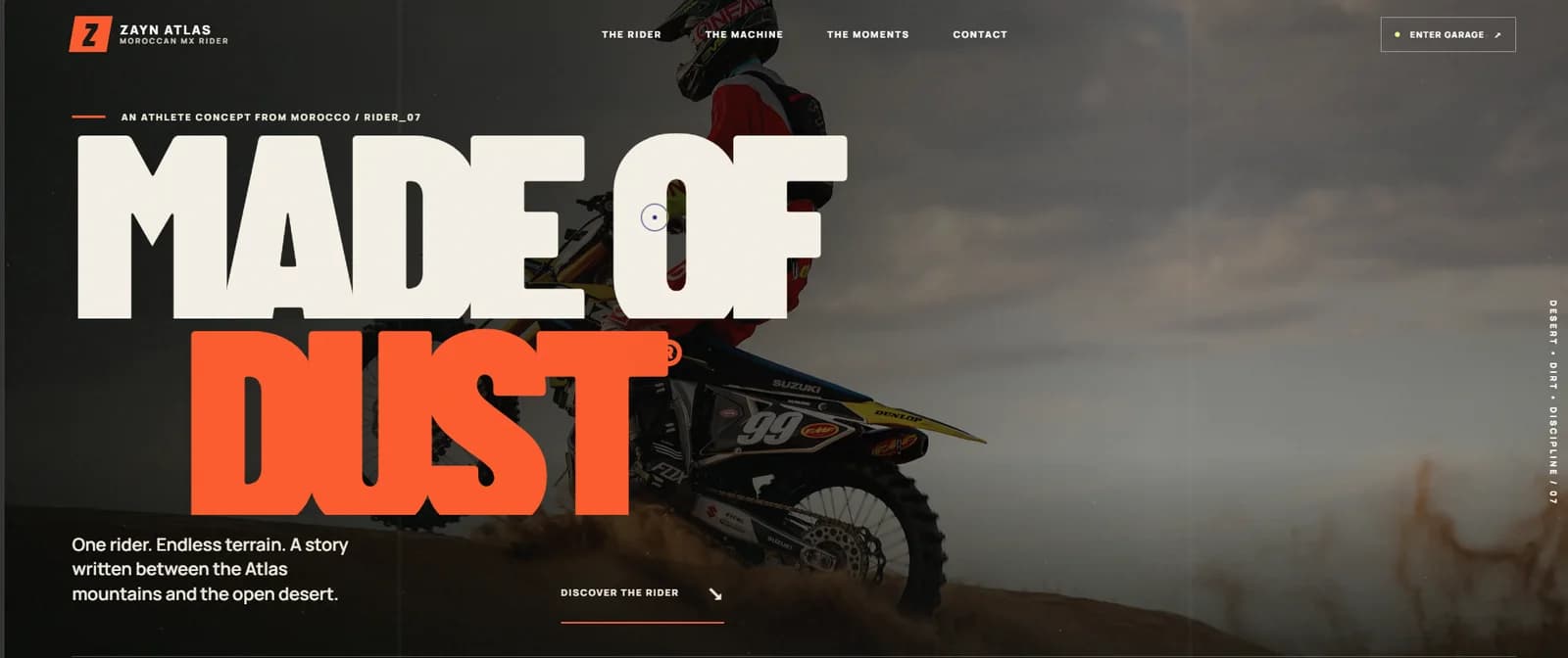 biker portfolio — the complete rider introduction