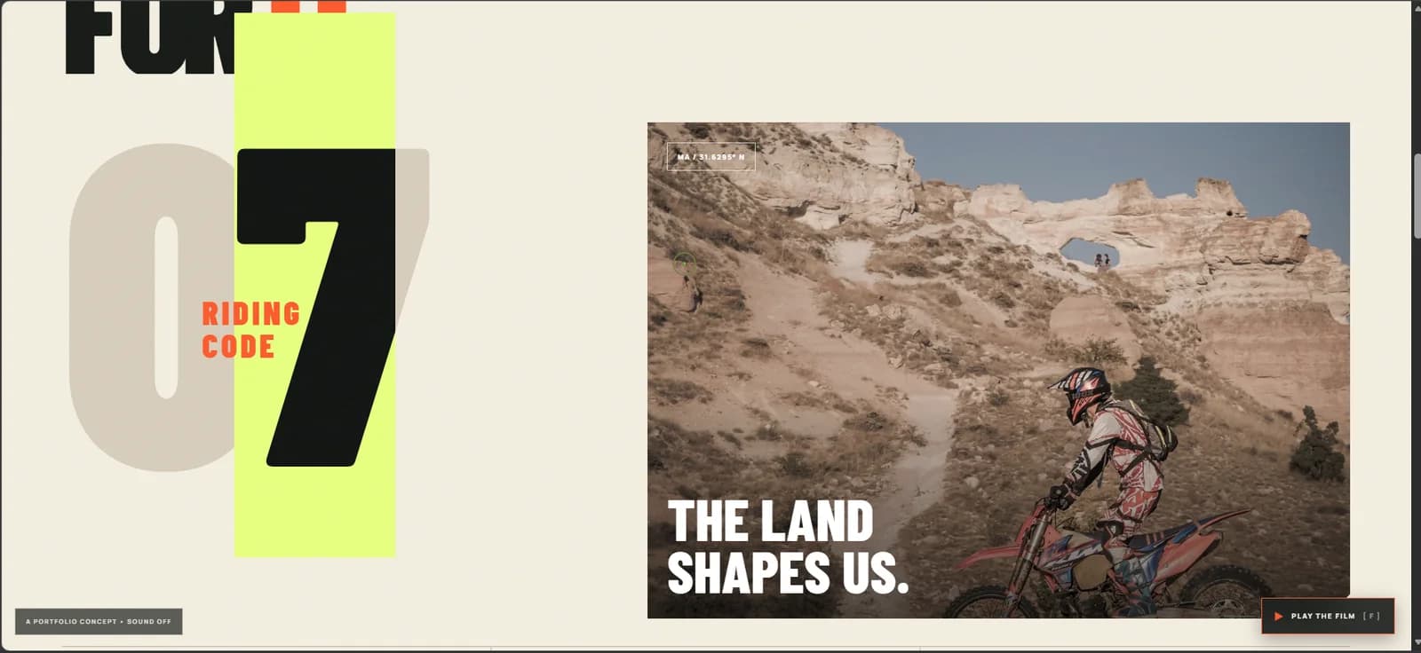 biker portfolio — the riding code and landscape photography