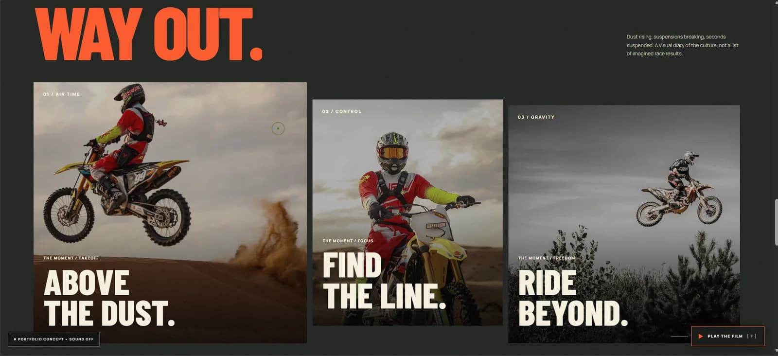 biker portfolio — motocross stories and editorial imagery